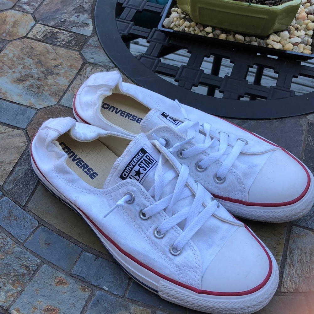 White slip on converse